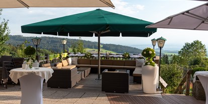 Hochzeit - Art der Location: Restaurant - Oberösterreich - Die Terrasse der Eidenberger Alm. - Eidenberger Alm