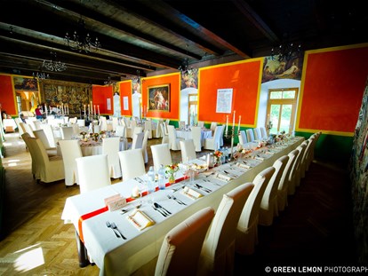 Hochzeit - Weinkeller - Spielfeld - Der Festsaal des Schloss Ottersbach.
Foto © greenlemon.at - Schloss Ottersbach