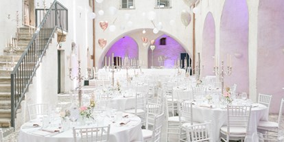 Hochzeit - Lana (Trentino-Südtirol) - Romantische Dekoration in unserem Innenhof - Schloss Maretsch