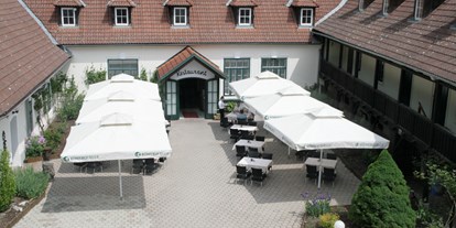 Hochzeit - interne Bewirtung - Rosenburg - Der Innenhof unseres Restaurants ist in den Sommermonaten einer der schönsten Plätze im Waldviertel! - Hotel-Restaurant Liebnitzmühle