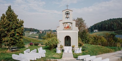 Hochzeit - Preisniveau: moderat - Gnas - Auch eine kleine Kapelle steht euch für eine Trauung im Freien am Hirschmugl am Seggauberg zur Verfügung. - Hirschmugl - Domaene am Seggauberg
