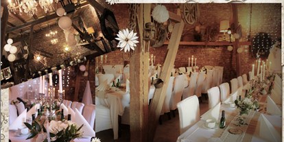 Hochzeit - Art der Location: Weingut/Heuriger - Collage - Romantische Scheune