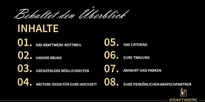 Hochzeit - externes Catering - Schwäbische Alb - Kraftwerk Rottweil