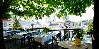 Hochzeit - barrierefreie Location - Friedburg - Gastgarten - Restaurant Stieglkeller - Salzburg