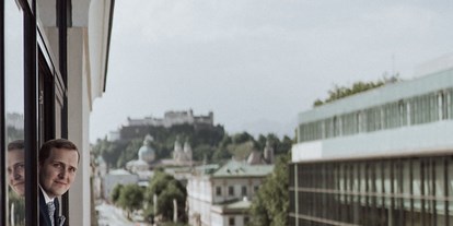 Hochzeit - Ladestation für Elektroautos - Aussicht von der Panorama Suite - IMLAUER Hotel Pitter Salzburg