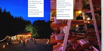 Hochzeit - Hochzeitsessen: Buffet - Rheinland-Pfalz - IN DER NATUR - DIE HEILSBACH IN 66996 SCHÖNAU / PFALZ - HOCHZEITSLOCATION