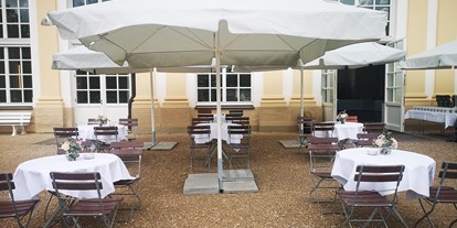 Hochzeit - Klimaanlage - Cadolzburg - Terrasse Sektempfang - Orangerie Ansbach