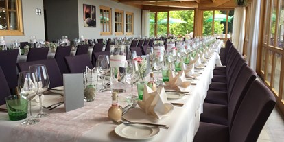 Hochzeit - Art der Location: Restaurant - Wolfurt - Bestuhlung Hochzeit - Berghof "Genusswerkstatt" Hohenems