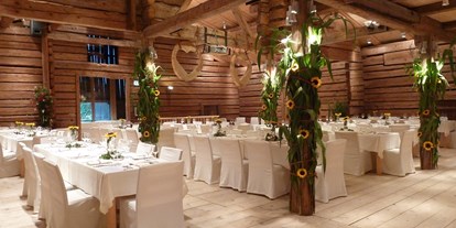 Hochzeit - externes Catering - Tirol - Gerne sind wir behilflich!
z.B. für Tischwäsche, Hussen, Deko  - Bergbauernmuseum z'Bach