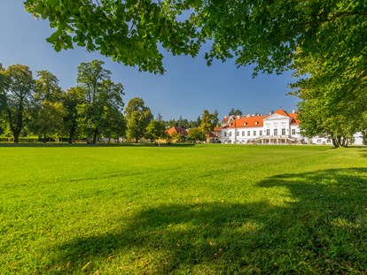 Hochzeit - Art der Location: Wintergarten - Parkanlage direkt vor dem SCHLOSS Miller Aichholz - Schloss Miller-Aichholz - Europahaus Wien