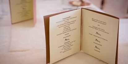 Hochzeit - Geeignet für: Hochzeit - Bludenz - Menüs passend zur Dekoration - Hotel Sonnenburg