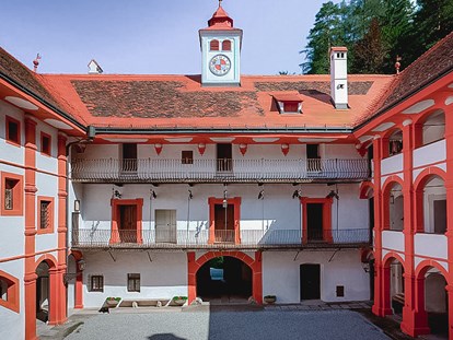 Hochzeit - Umgebung: im Park - Thörl (Thörl) - Schlossinnenhof - Schloss Pernegg