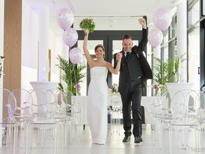 Hochzeit - Geeignet für: Gala, Tanzabend und Bälle - Das lichtdurchflutete Foyer vom BRUNO eignet sich ideal für den Sektempfang. - Bruno