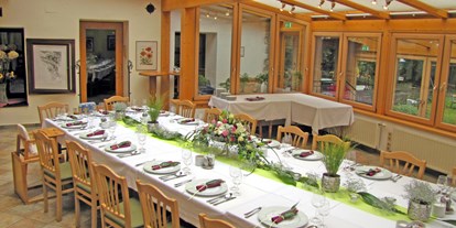 Hochzeit - Art der Location: Restaurant - Kasten bei Böheimkirchen - Wintergarten - Wildkräuterhotel Steinschalerhof