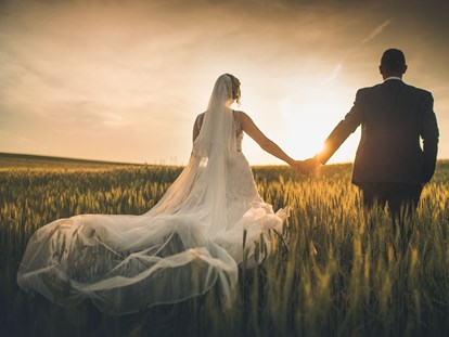 Hochzeit - Sommerhochzeit - Österreich - Fotoshooting am hofeigenen Landwirtschaftlichen-Feld - Stadlerhof Wilhering