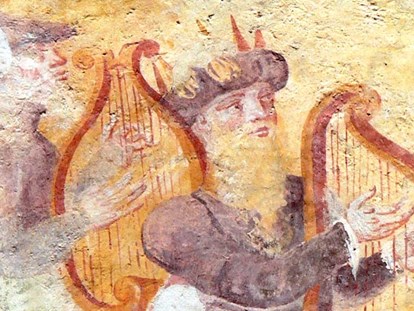 Hochzeit - Standesamt - Oberösterreich - Die bedeutenden Fresken aus dem 16. Jahrhundert sind heute noch von beeindruckender Farbigkeit und zeigen Szenen aus dem Leben in der Renaissance. - Landschloss Parz